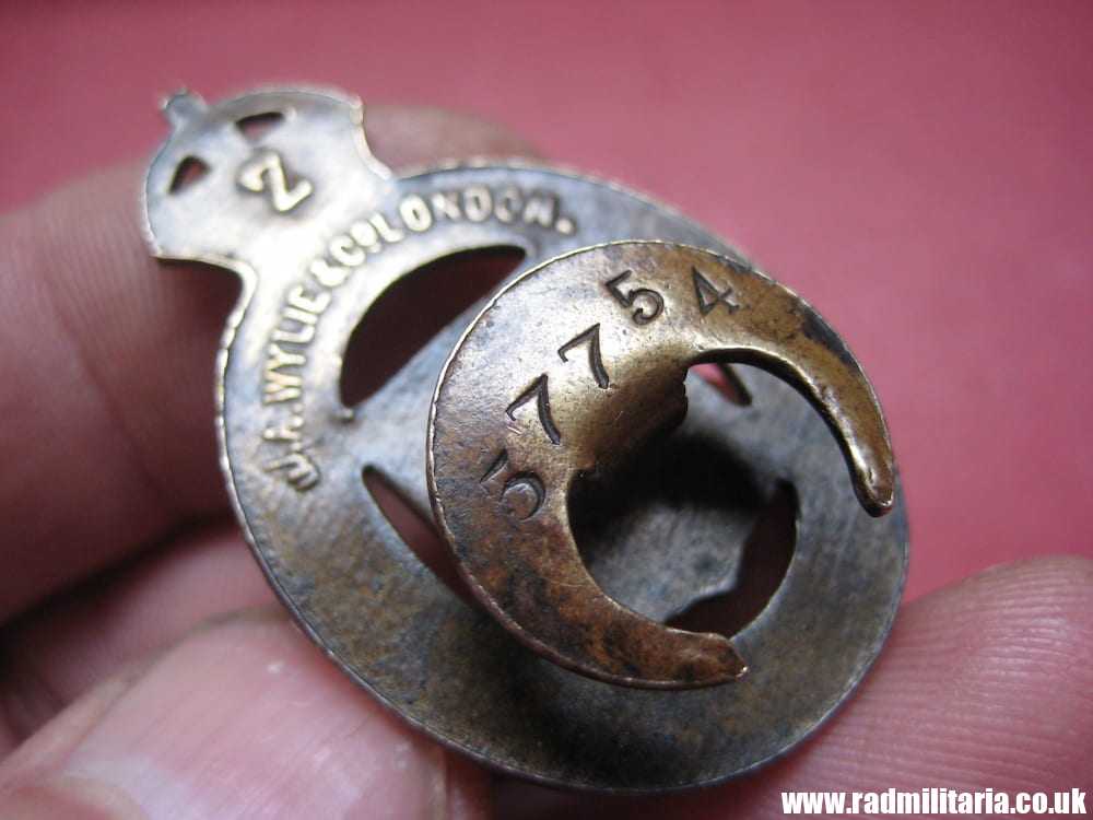& WW1 original British metal BADGE 1915 - ON WAR SERVICE no. 57754, maker: J. A. Wylie & Co London Z. - Image 7