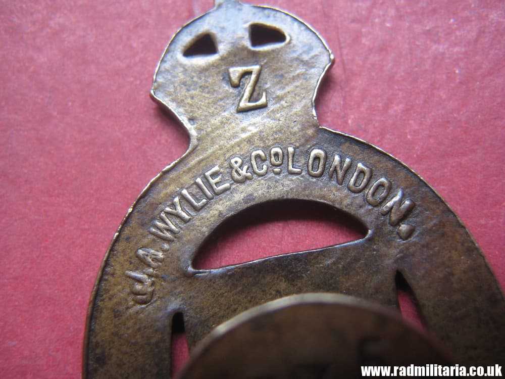 & WW1 original British metal BADGE 1915 - ON WAR SERVICE no. 57754, maker: J. A. Wylie & Co London Z. - Image 8