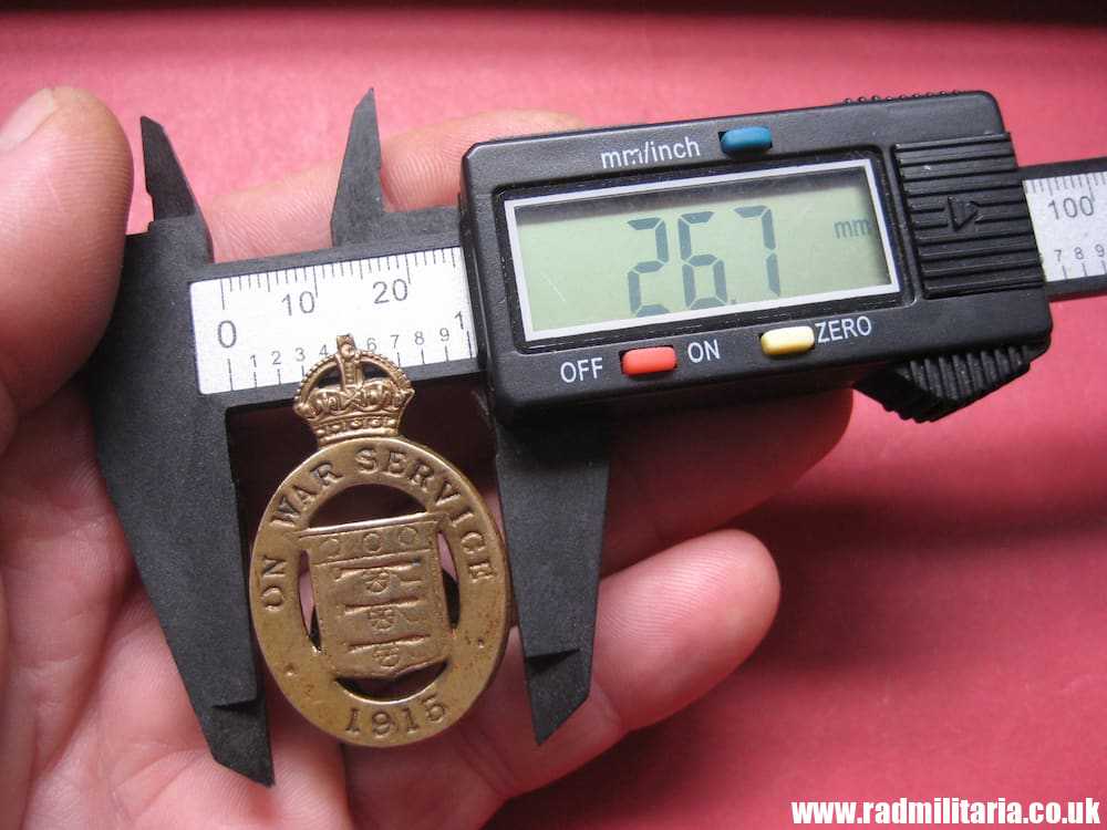 & WW1 original British metal BADGE 1915 - ON WAR SERVICE no. 57754, maker: J. A. Wylie & Co London Z. - Image 13