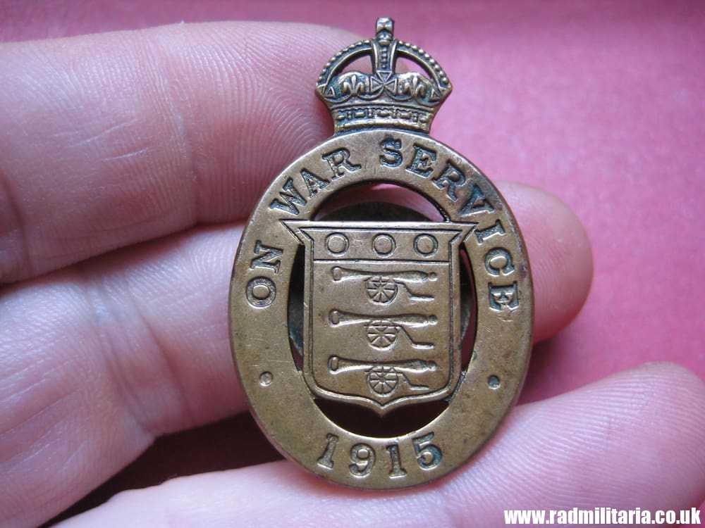 & WW1 original British metal BADGE 1915 - ON WAR SERVICE no. 80979, maker: H. Jenkins & Sons Ltd Birmingham T. - Image 2