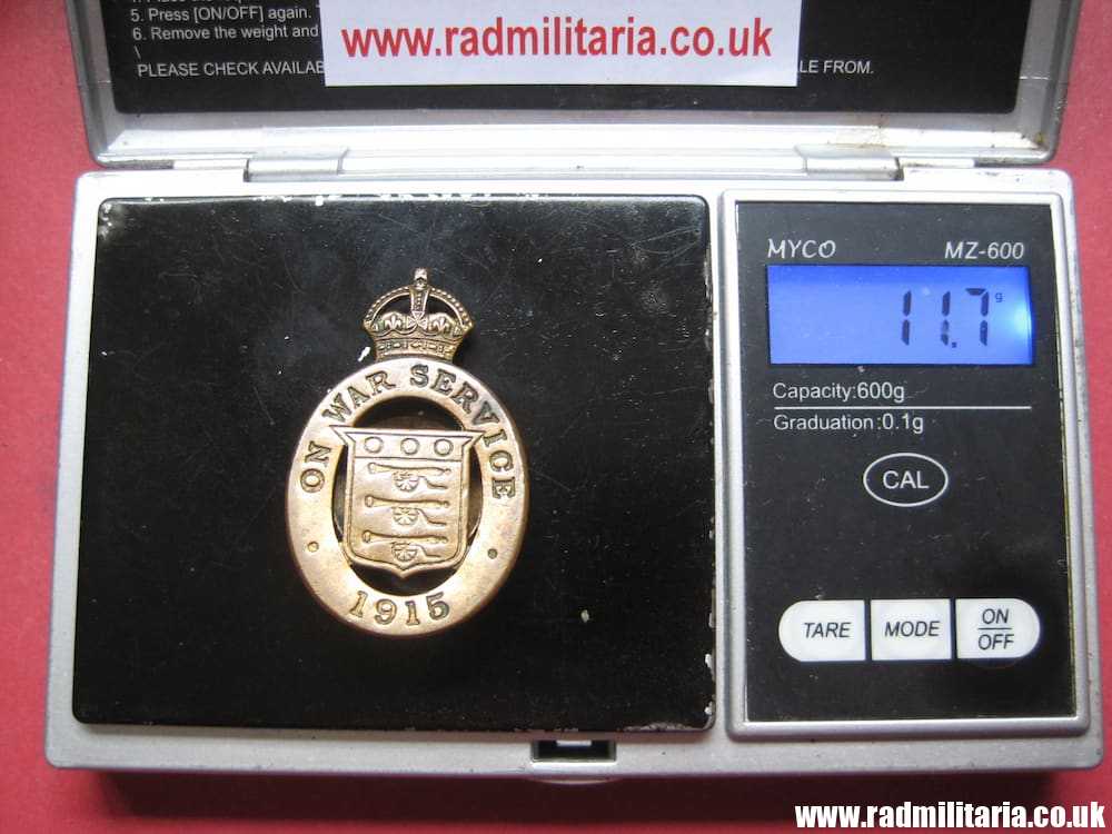 & WW1 original British metal BADGE 1915 - ON WAR SERVICE no. 80979, maker: H. Jenkins & Sons Ltd Birmingham T. - Image 15