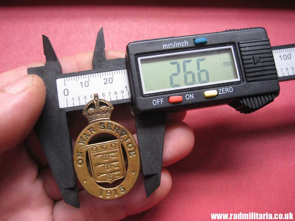 & WW1 original British metal BADGE 1915 - ON WAR SERVICE no. 80979, maker: H. Jenkins & Sons Ltd Birmingham T. - Image 13