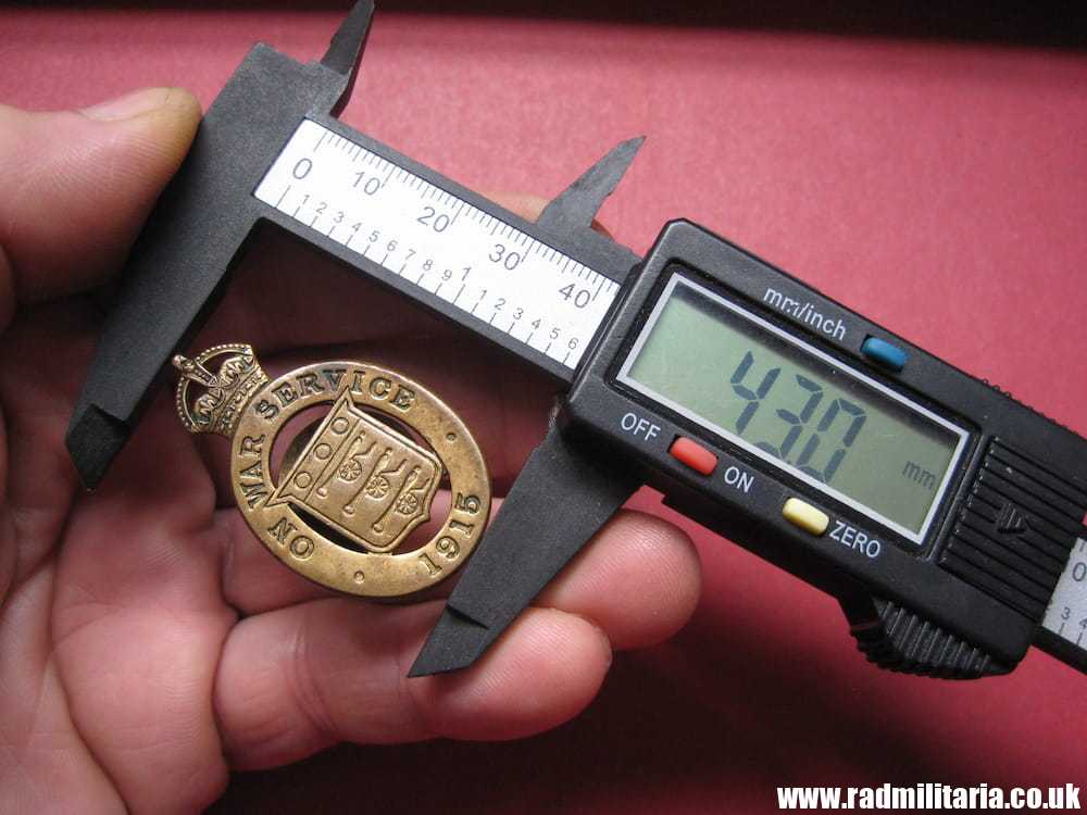 & WW1 original British metal BADGE 1915 - ON WAR SERVICE no. 80979, maker: H. Jenkins & Sons Ltd Birmingham T. - Image 14