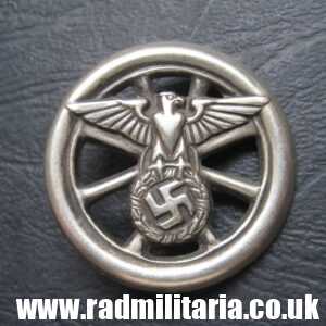& WW2 original German NSKK metal EAGLE BADGE maker: RZM 9