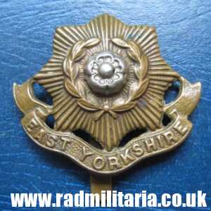 & original British CAP BADGE - EAST YORKSHIRE Regiment badge.