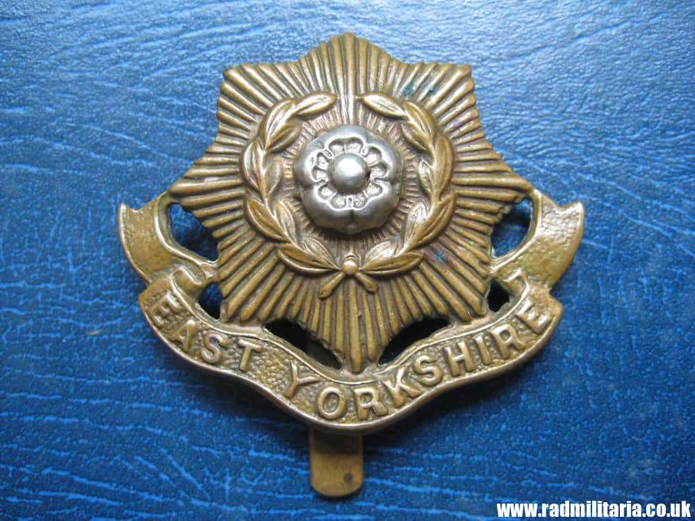 & original British CAP BADGE - EAST YORKSHIRE Regiment badge.