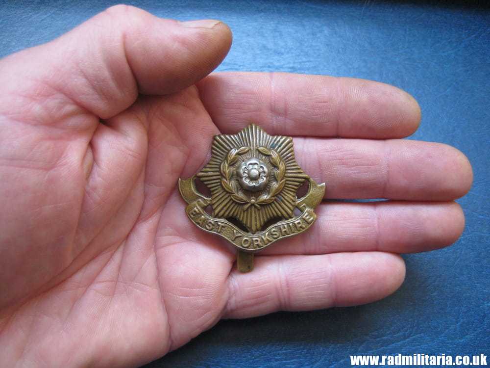 & original British CAP BADGE - EAST YORKSHIRE Regiment badge. - Image 5