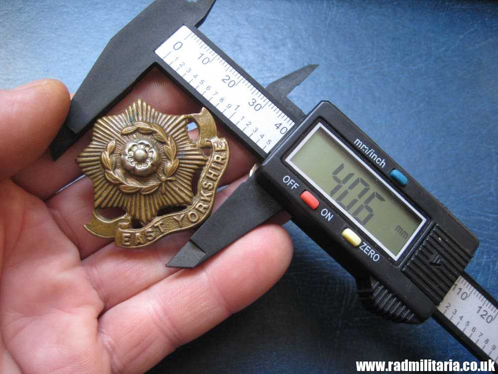 & original British CAP BADGE - EAST YORKSHIRE Regiment badge. - Image 9