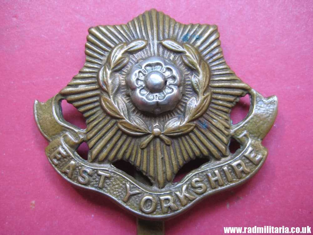 & original British CAP BADGE - EAST YORKSHIRE Regiment badge. - Image 2