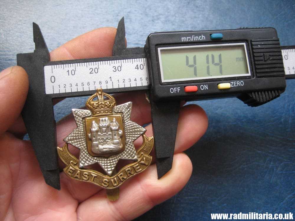 & WW1/WW2 British Regimental badge - CAP BADGE: East Surrey Regiment Badge - King's Crown. - Image 7