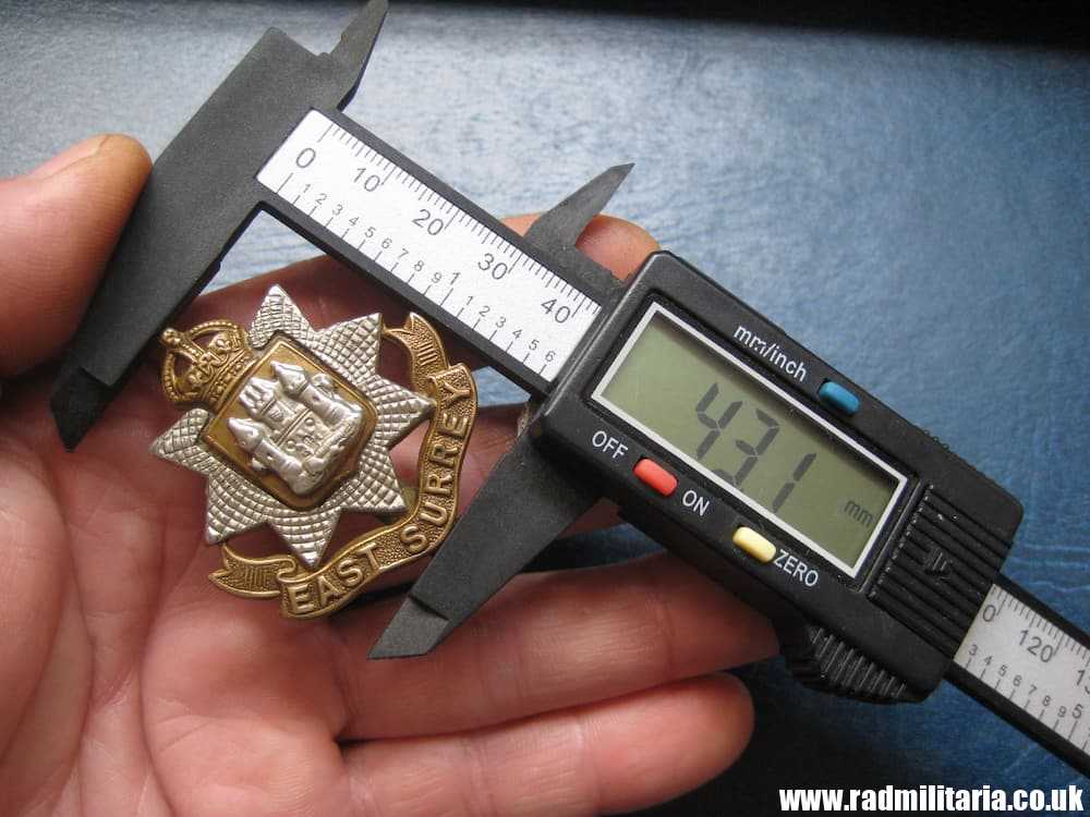 & WW1/WW2 British Regimental badge - CAP BADGE: East Surrey Regiment Badge - King's Crown. - Image 8