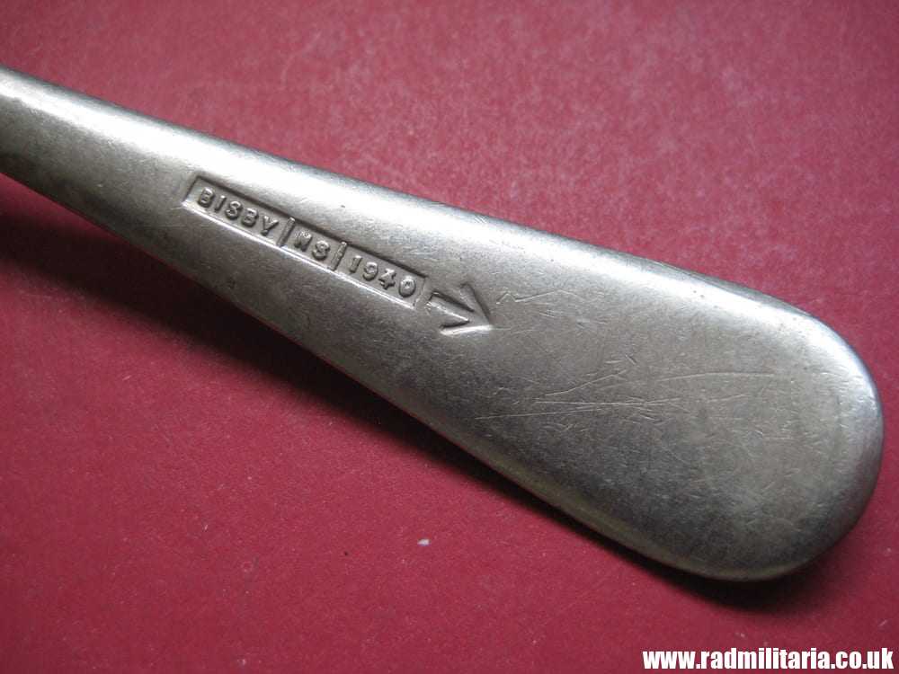 SOLD& WW2 British Army cutlery - SPOON, marked: BISBY NS 1940 /I\ with Broad Arrow mark..****.. - Image 7