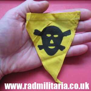 & WW2 original small GERMAN SKULL FLAG - 100% genuine.