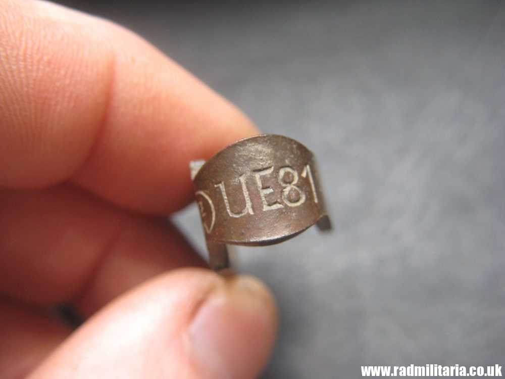 & WW2 nazi German BELT HOOK (Seitenhaken) marked: RZM UE81 belt hanger. - Image 3