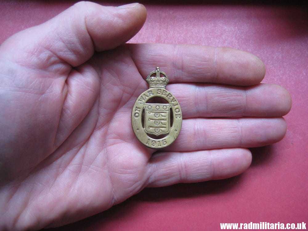 & WW1 original British metal BADGE 1915 - ON WAR SERVICE no. 1183, maker: J. A. Wylie & Co London. - Image 7
