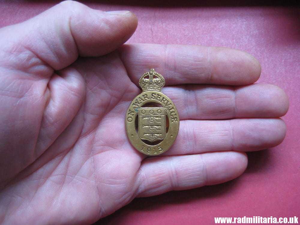 & WW1 original British BADGE 1915 - ON WAR SERVICE no. R 74682, maker: MAPPIN & WEBB Ltd Sheffield & London - Image 7