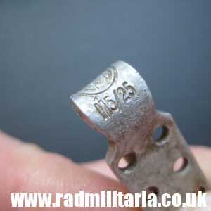 SOLD & WW2 nazi German aluminum BELT HOOK (Seitenhaken) marked: RZM M5/25 belt hanger..****..