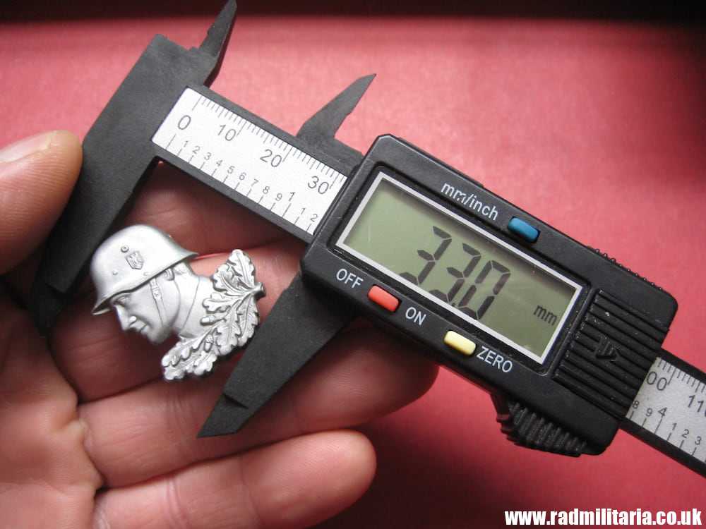 & WW2 German PLASTIC BADGE: Wehrmacht SOLDIER'S HEAD with HELMET, silver color. - Image 8