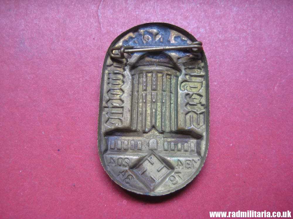 & WW2 German Commemorative TINNIE BADGE - STEGLITZER HEIMATWOCHE 1934 Berlin Steglitz. - Image 3