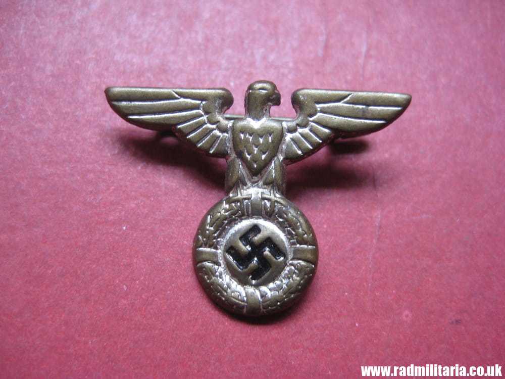 & WW2 Nazi German metal EAGLE BADGE - Cap Badge, perfect condition - SA, SS, NSDAP. - Image 2