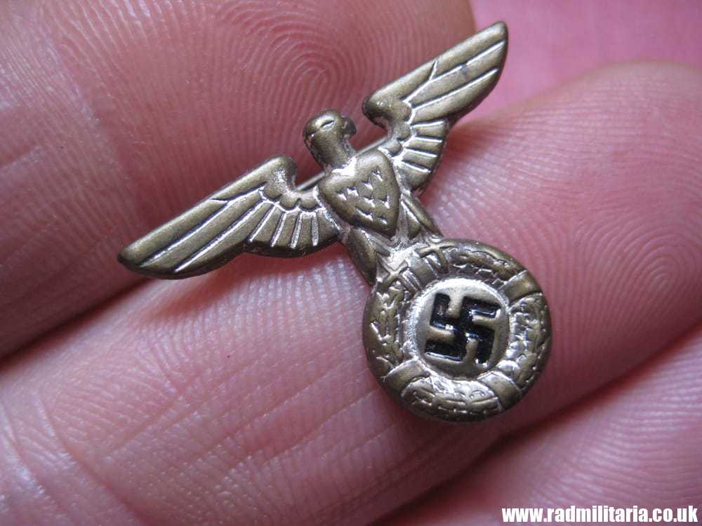 & WW2 Nazi German metal EAGLE BADGE - Cap Badge, perfect condition - SA, SS, NSDAP.