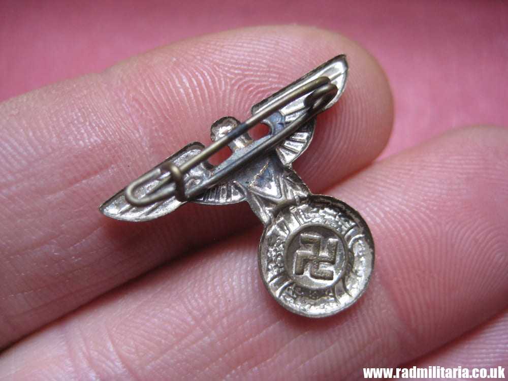& WW2 Nazi German metal EAGLE BADGE - Cap Badge, perfect condition - SA, SS, NSDAP. - Image 6