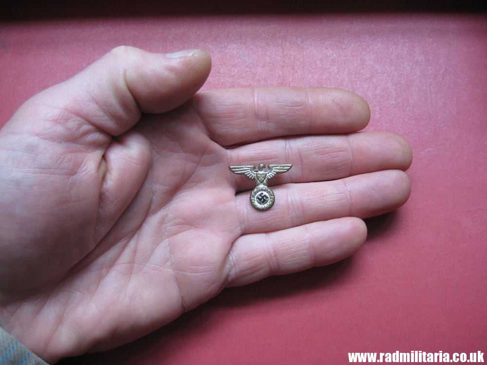 & WW2 Nazi German metal EAGLE BADGE - Cap Badge, perfect condition - SA, SS, NSDAP. - Image 10