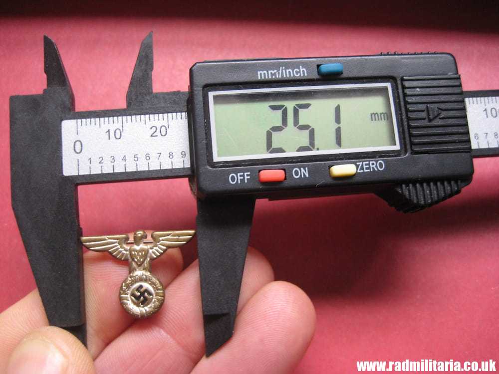 & WW2 Nazi German metal EAGLE BADGE - Cap Badge, perfect condition - SA, SS, NSDAP. - Image 7