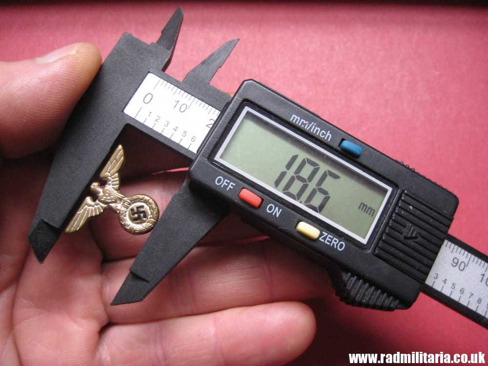 & WW2 Nazi German metal EAGLE BADGE - Cap Badge, perfect condition - SA, SS, NSDAP. - Image 8