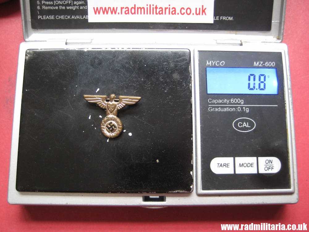 & WW2 Nazi German metal EAGLE BADGE - Cap Badge, perfect condition - SA, SS, NSDAP. - Image 9