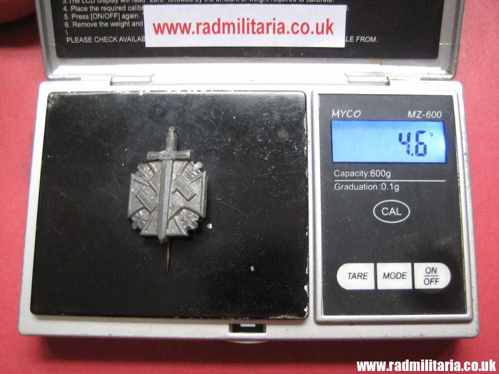 & WW2 small nazi GERMAN zinc BADGE with Iron Cross and swastika, maker: "35", very good condition. - Image 10