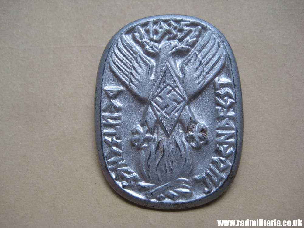 & German Hitler Youth HJ TINNIE BADGE Deutsches Jugendfest 1935 - genuine !!