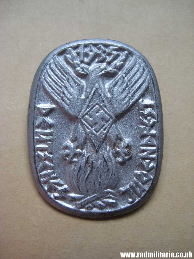 & German Hitler Youth HJ TINNIE BADGE Deutsches Jugendfest 1935 - genuine !! - Image 7