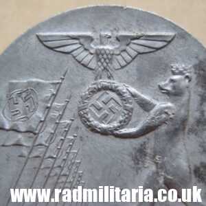& original German DAY BADGE - 1936, maker: Walter Demmer Ludenscheid. 10 Jahre Gau Berlin 1926 - 1936.