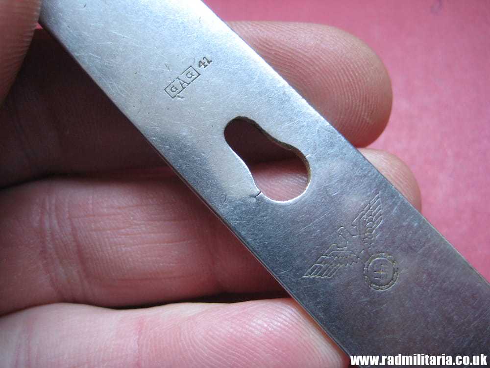 & WW2 genuine German Army - Wehrmacht SPOON marked: GAG 41, stainless steel - 3RD REICH CUTLERY. - Image 10