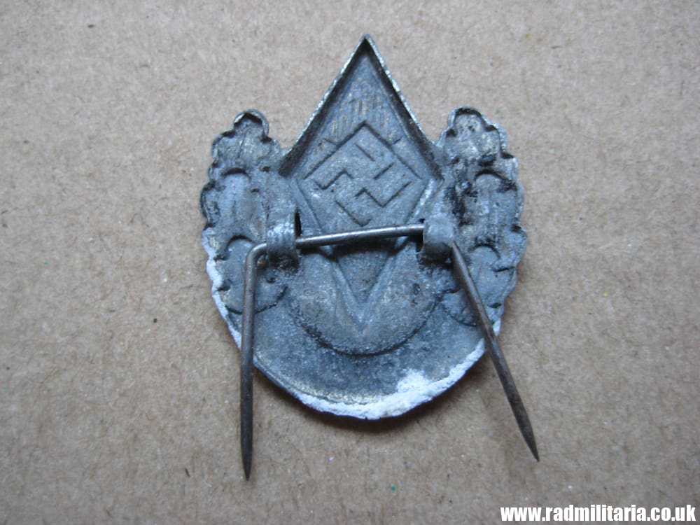 & original German HJ zinc BADGE with date - 1943. - Image 4