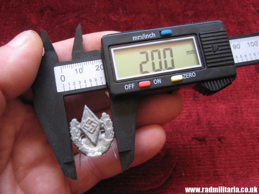 & original German HJ zinc BADGE with date - 1943. - Image 7