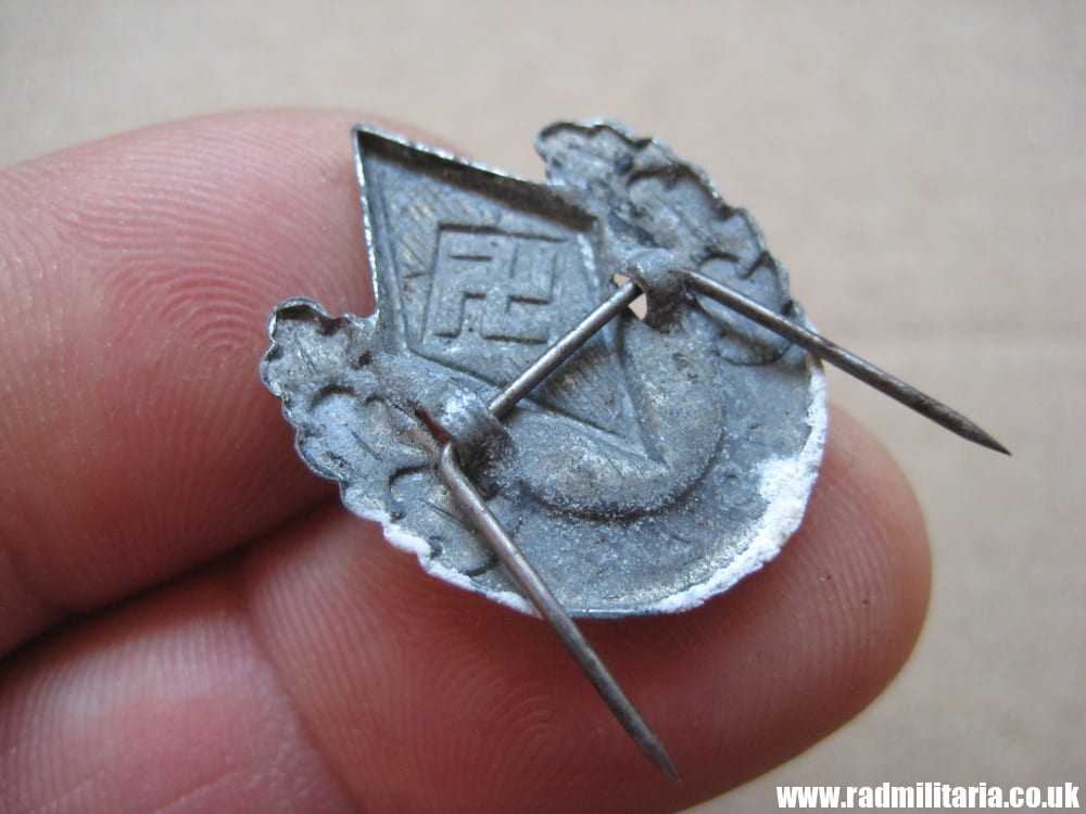 & original German HJ zinc BADGE with date - 1943. - Image 11