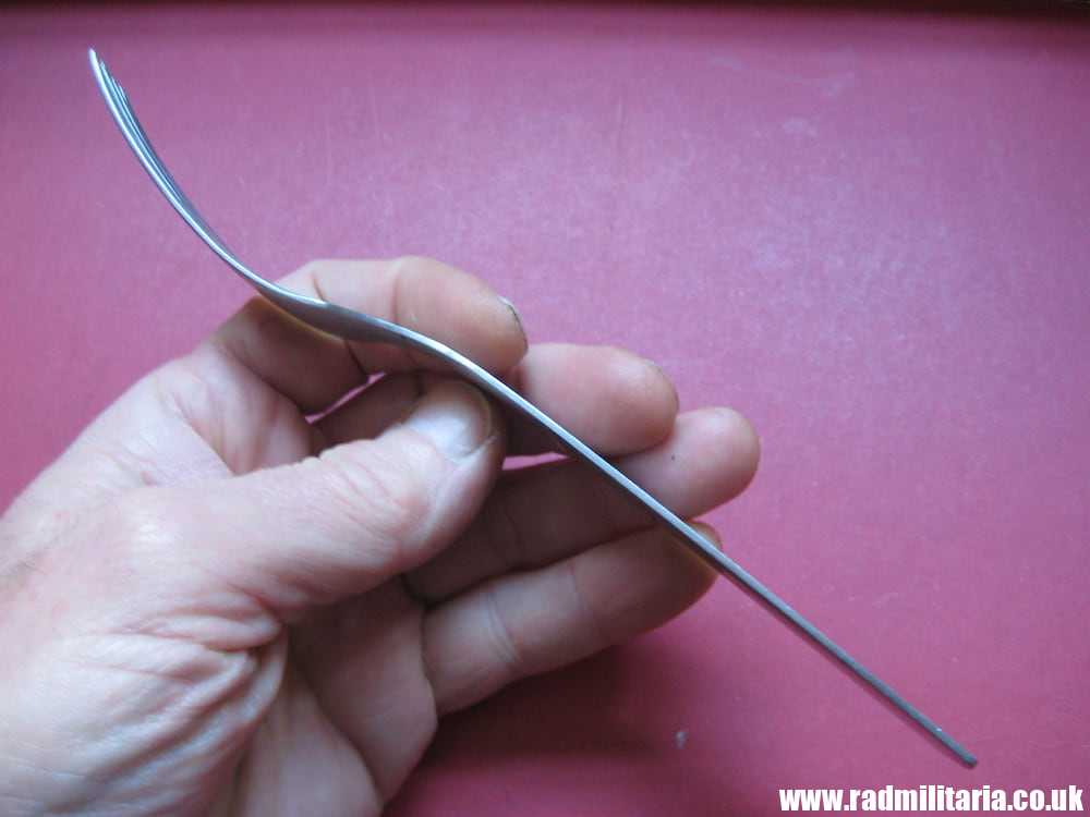 & WW2 genuine German FORK with Eagle marked: H.H.L. 41 stainless steel - 3RD REICH CUTLERY. - Image 7