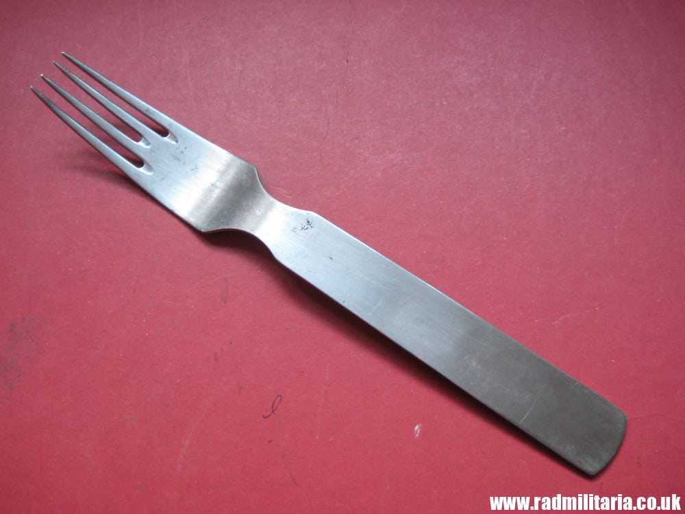 & WW2 genuine German FORK with Eagle marked: H.H.L. 41 stainless steel - 3RD REICH CUTLERY. - Image 6