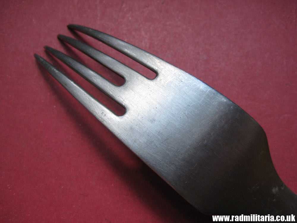 & WW2 genuine German FORK with Eagle marked: H.H.L. 41 stainless steel - 3RD REICH CUTLERY. - Image 9