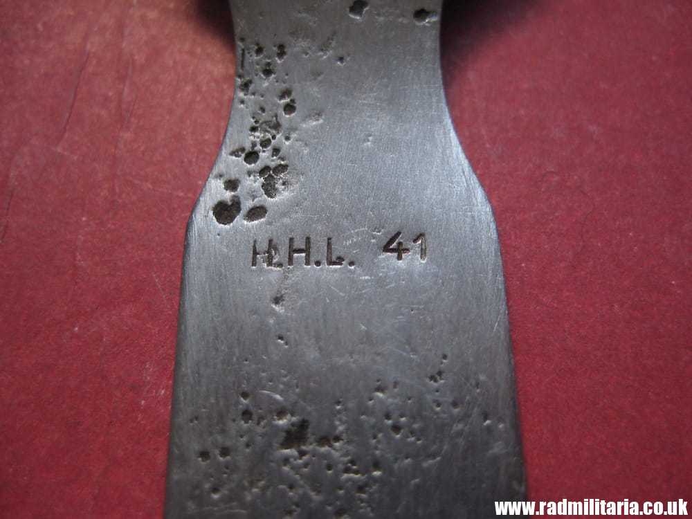 & WW2 genuine German FORK with Eagle marked: H.H.L. 41 stainless steel - 3RD REICH CUTLERY. - Image 10