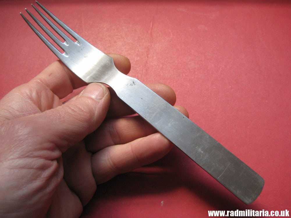 & WW2 genuine German FORK with Eagle marked: H.H.L. 41 stainless steel - 3RD REICH CUTLERY. - Image 13