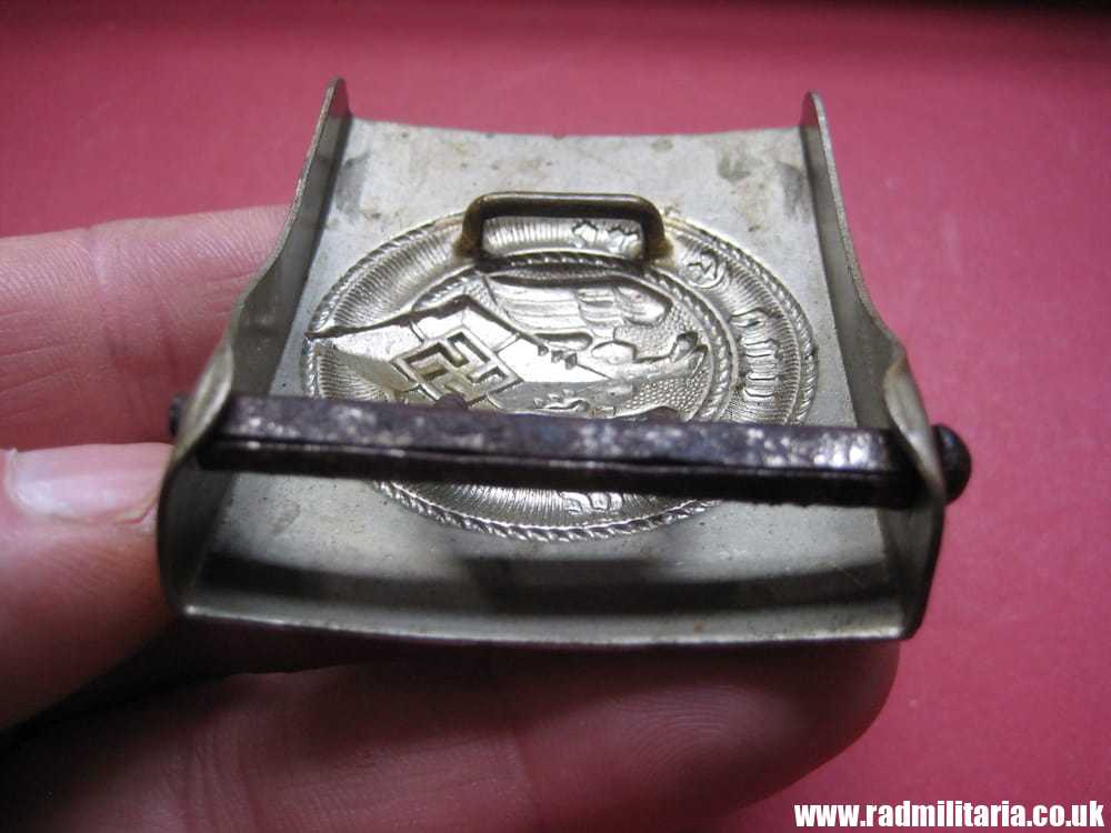 & WW2 original early HITLER YOUTH - HJ BELT BUCKLE made of white metal. - Image 13