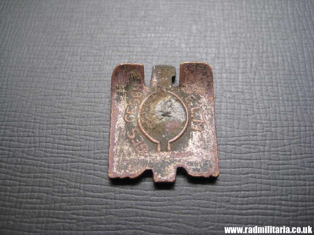 & WW2 German Red Cross ENAMEL BADGE marked: E.L.M. GES. GESCH. poor condition - Image 3