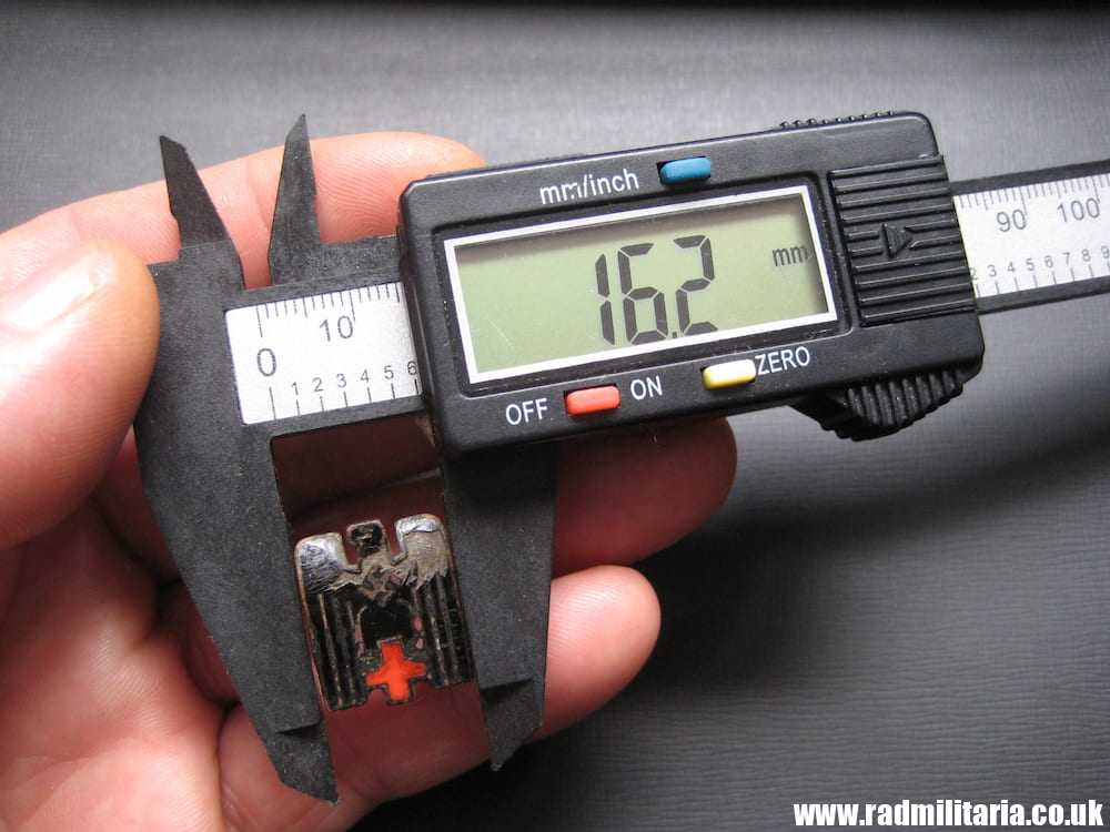 & WW2 German Red Cross ENAMEL BADGE marked: E.L.M. GES. GESCH. poor condition - Image 7