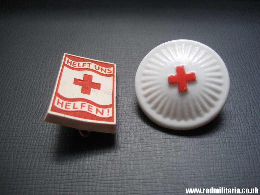 & WW2 German Red Cross BADGES - SET of 2.