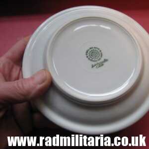 & WW2 genuine CERAMIC canteen PLATE - RAD: Reichsarbeitdienst, maker: HUTSCHENREUTHER Selb