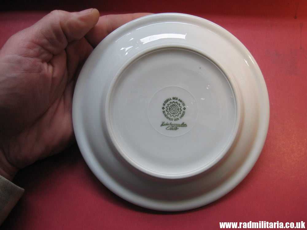 & WW2 genuine CERAMIC canteen PLATE - RAD: Reichsarbeitdienst, maker: HUTSCHENREUTHER Selb - Image 12