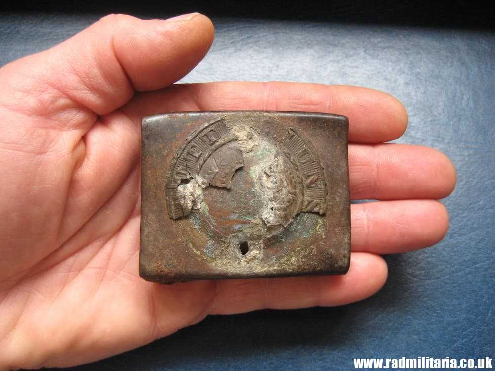 & WW1 German BELT BUCKLE old pattern 100% genuine - metal detecting find.